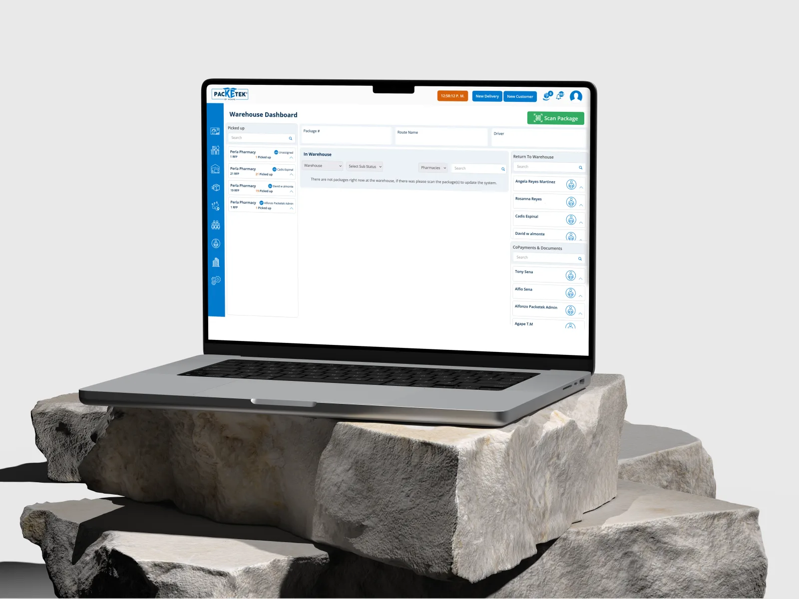Packetek interface detail 2